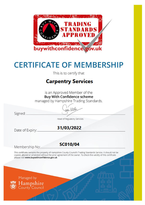 Certificate of memebership in Southampton